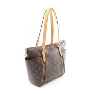 Louis Vuitton Canvas Bag Totally Leather Tote Brown Monogram